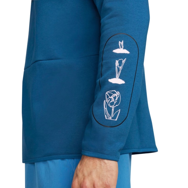 Blusão Nike Dri-Fit Fleece Crew Masculino - Azul