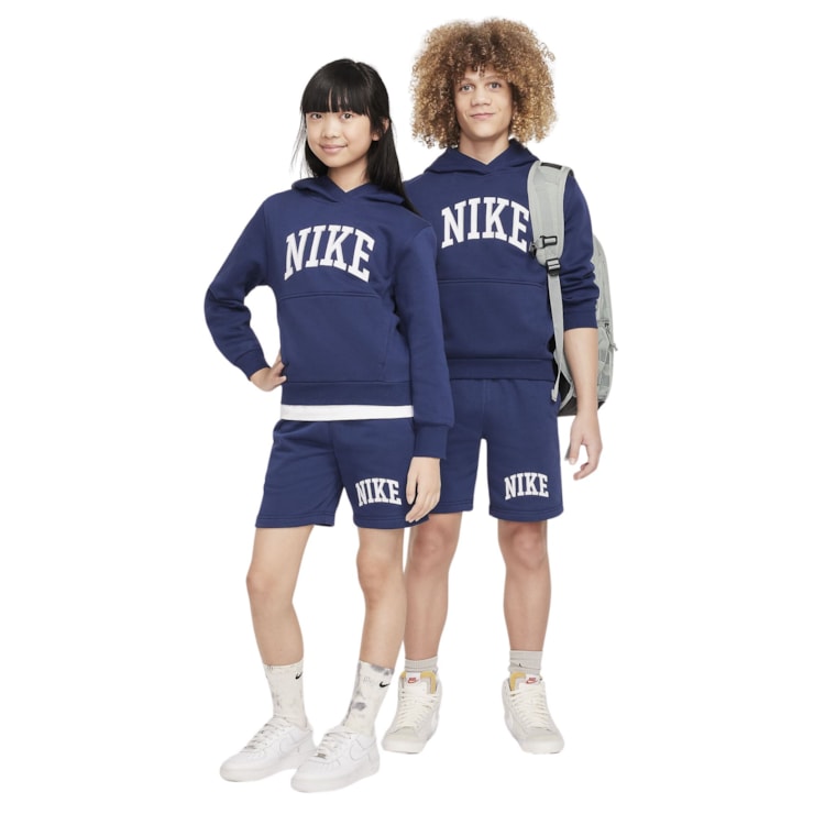 Blusão Nike Hoodie Sportswear Club Fleece Infantil - Marinho