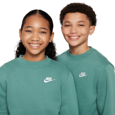 Blusão Nike Sportswear Club Fleece Infantil - Verde