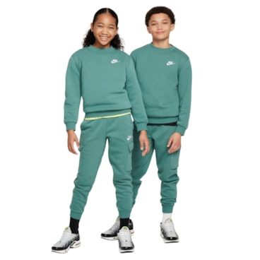 Blusão Nike Sportswear Club Fleece Infantil - Verde