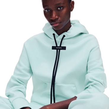 Blusão On Focus Tech Hoodie Feminino - Verde Claro