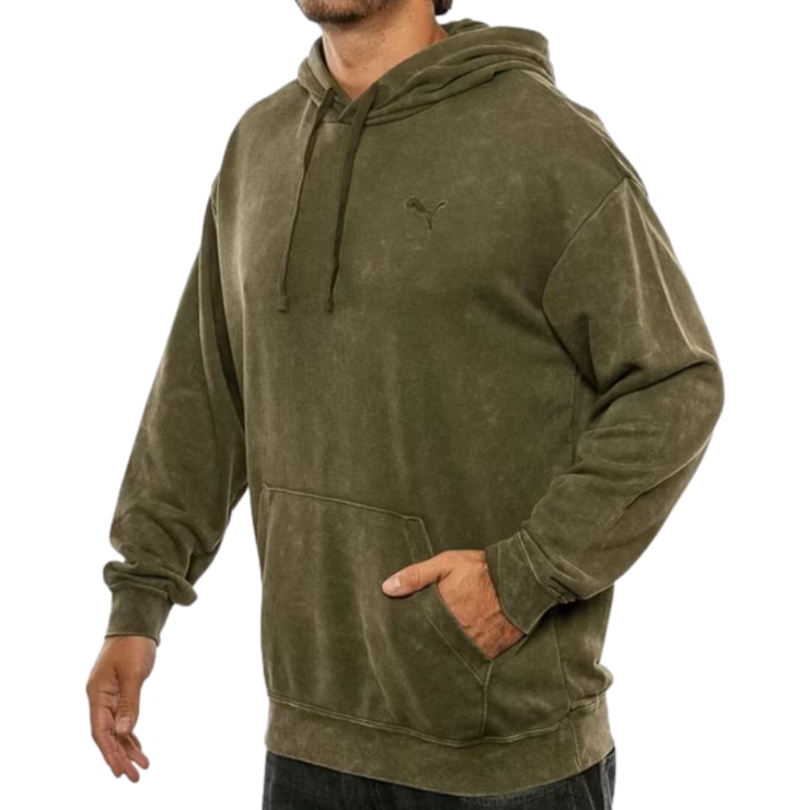 Blusão Puma Essentials Elevated Relaxed Wash Masculino - Verde
