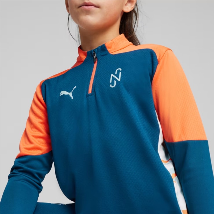 Blusão Puma Neymar Jr Infantil - Azul/Laranja