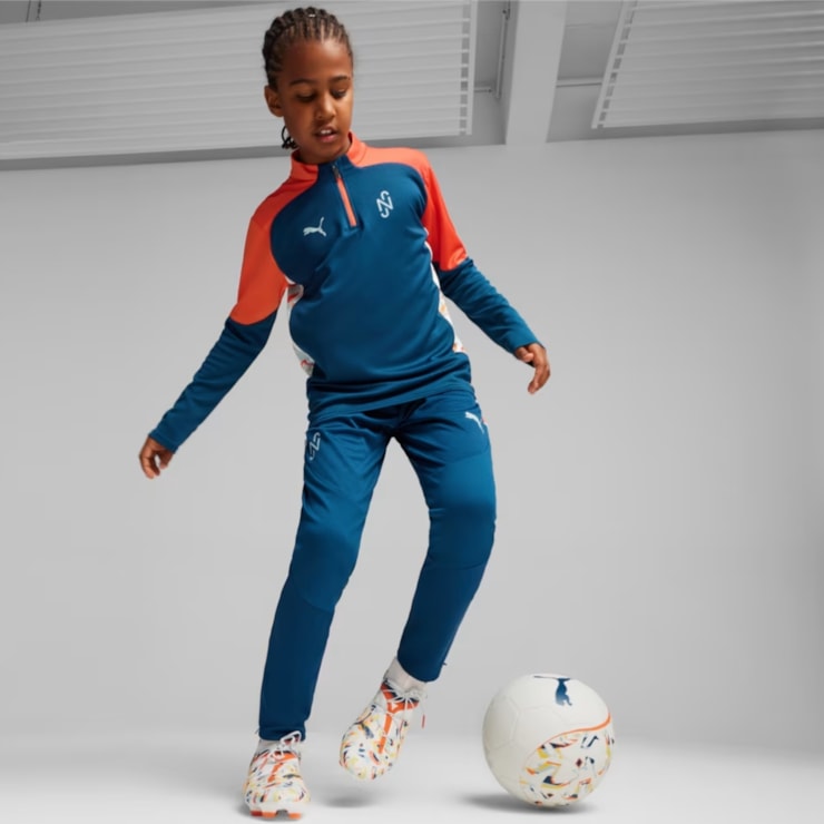 Blusão Puma Neymar Jr Infantil - Azul/Laranja