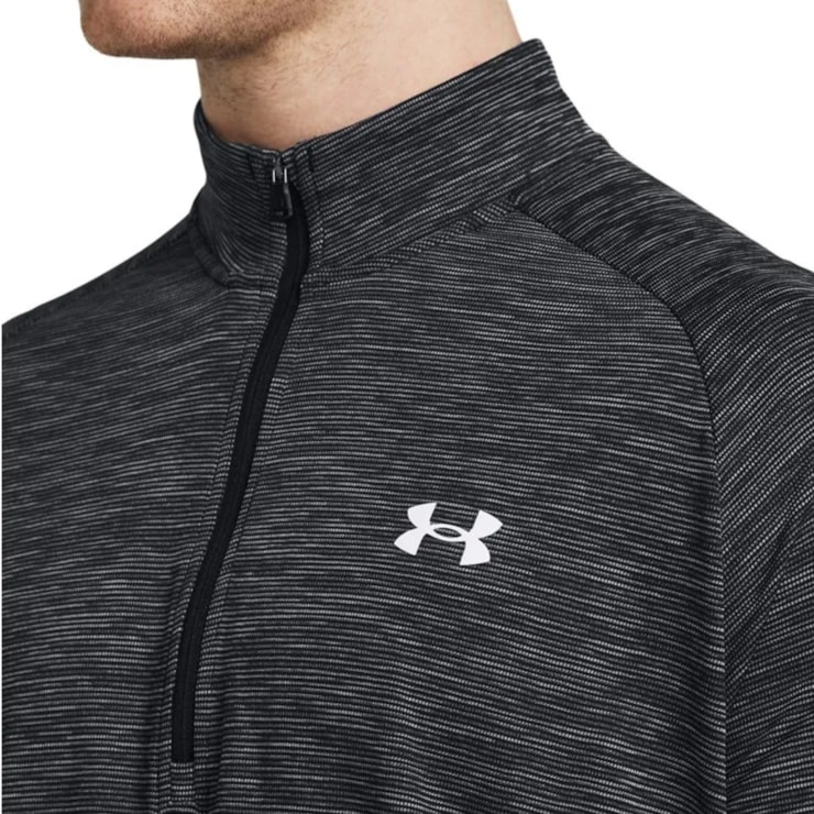 Blusão Under Armour 1/2 Zip Tech Textured Masculino - Preto