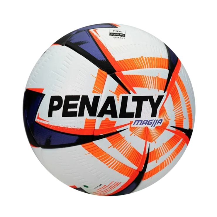 Bola Campo Oficial Penalty Mag11A XXVI Professional Unissex - Branca/Laranja