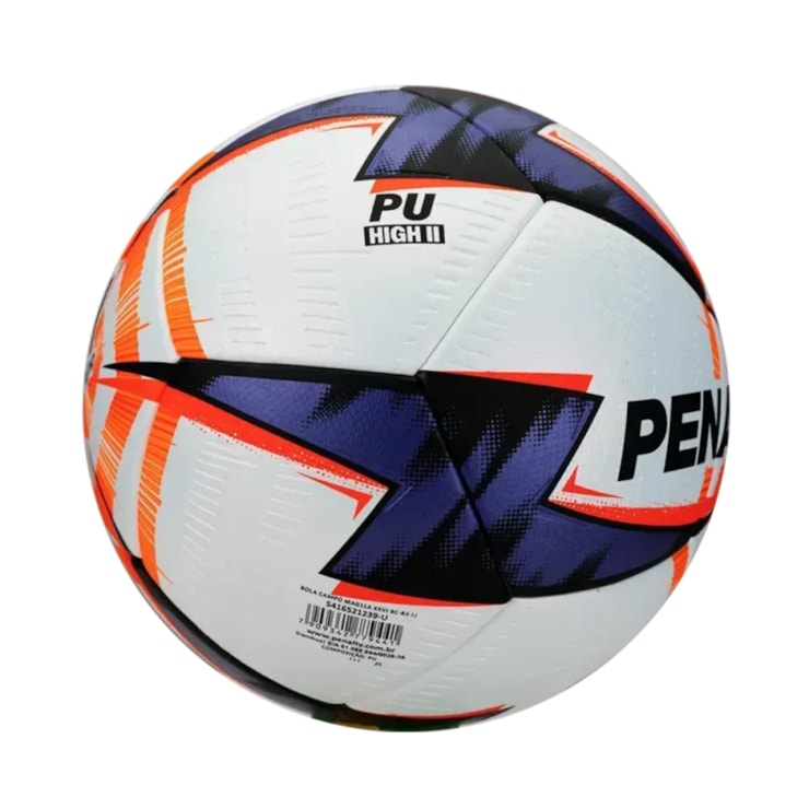 Bola Campo Oficial Penalty Mag11A XXVI Professional Unissex - Branca/Laranja