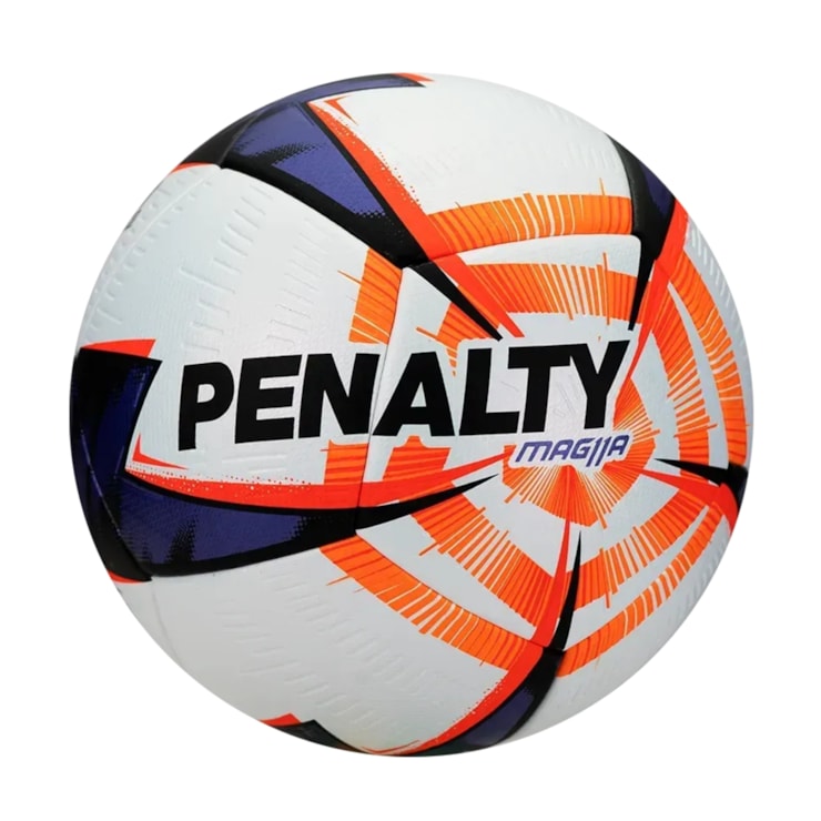 Bola Campo Oficial Penalty Mag11A XXVI Professional Unissex - Branca/Laranja