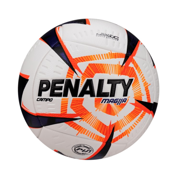 Bola Campo Penalty Mag11A R2 XXVI Unissex - Branca/Laranja