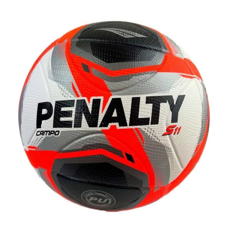 Bola Campo Penalty Paulistão S11 XXV Unissex - Branca/Laranja
