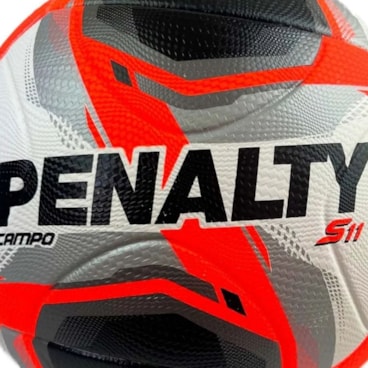 Bola Campo Penalty Paulistão S11 XXV Unissex - Branca/Laranja