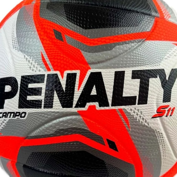 Bola Campo Penalty Paulistão S11 XXV Unissex - Branca/Laranja