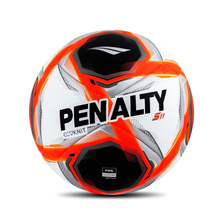 Bola Campo Penalty S11 Ecoknit XXV Unissex - Branca/Vermelha