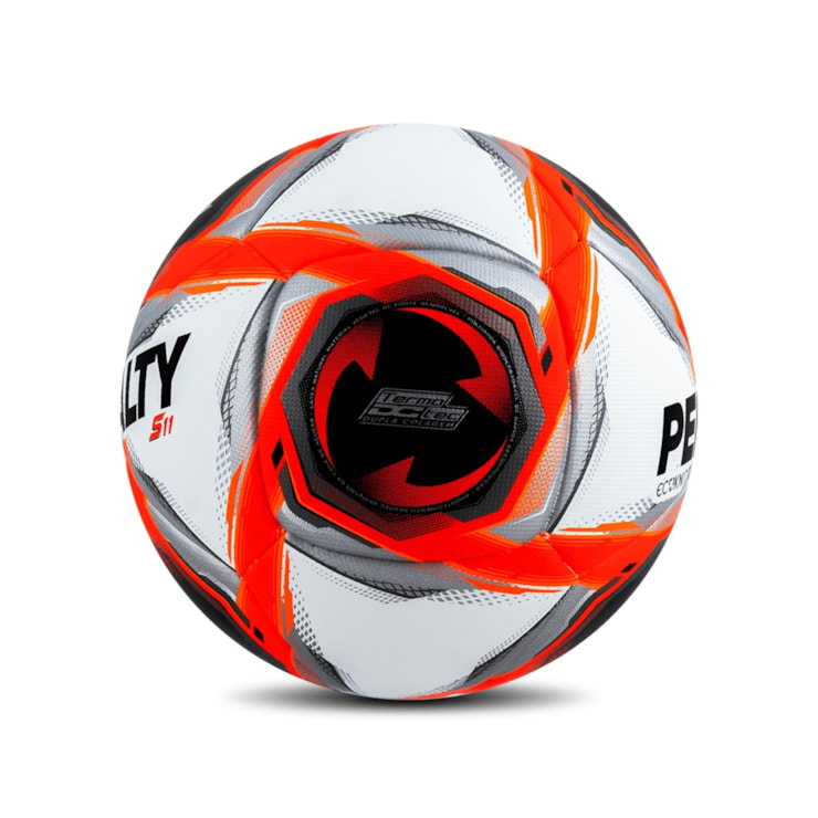 Bola Campo Penalty S11 Ecoknit XXV Unissex - Branca/Vermelha