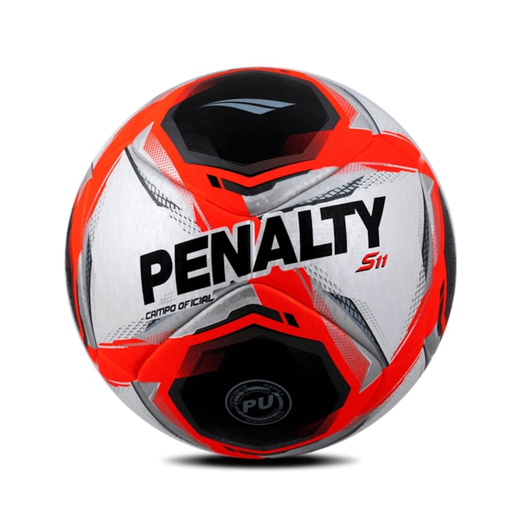Bola Campo Penalty S11 R1 XXV Unissex - Branca/Vermelha