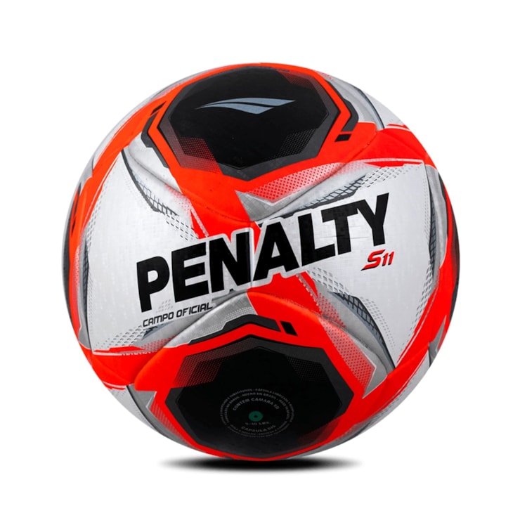 Bola Campo Penalty S11 R1 XXV Unissex - Branca/Vermelha