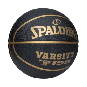 Bola De Basquete Spalding Varsity TF-150 Unissex - Preta/Dourada
