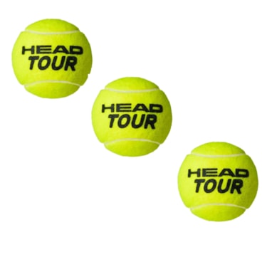 Bola de Tênis Head Tour 3 Unidades Unissex - Amarela