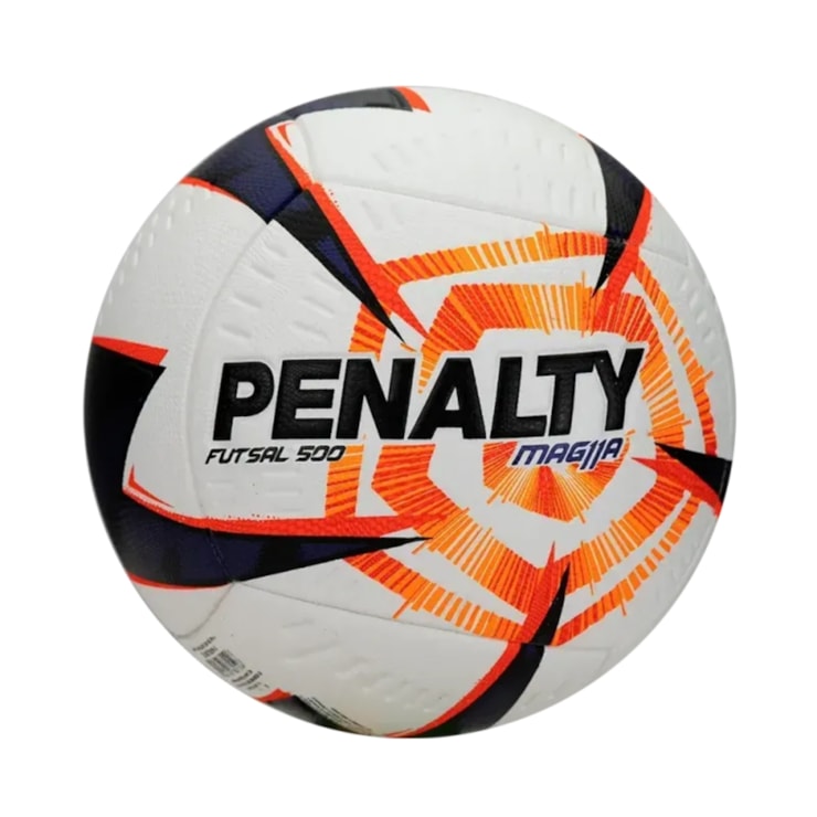 Bola Futsal Penalty Mag11A R2 XXVI Unissex - Branca/Laranja