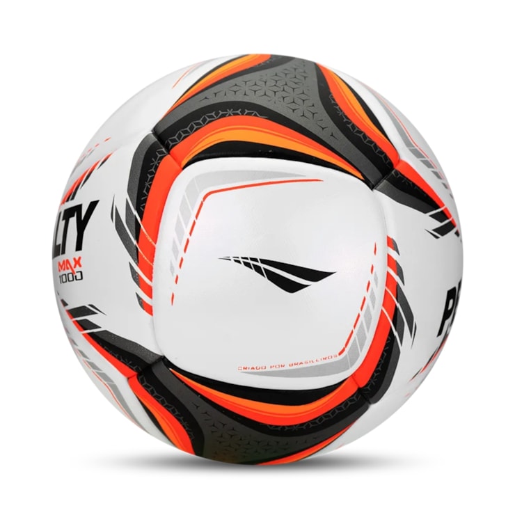 Bola Futsal Penalty Max 1000 XXVI Unissex - Branca/Laranja
