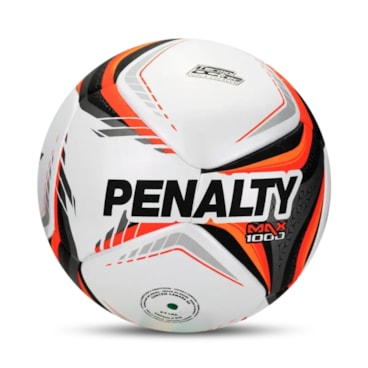 Bola Futsal Penalty Max 1000 XXVI Unissex - Branca/Laranja