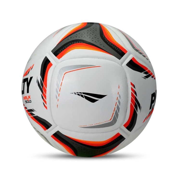 Bola Futsal Penalty Max 500 XXVI Unissex - Branca/Laranja