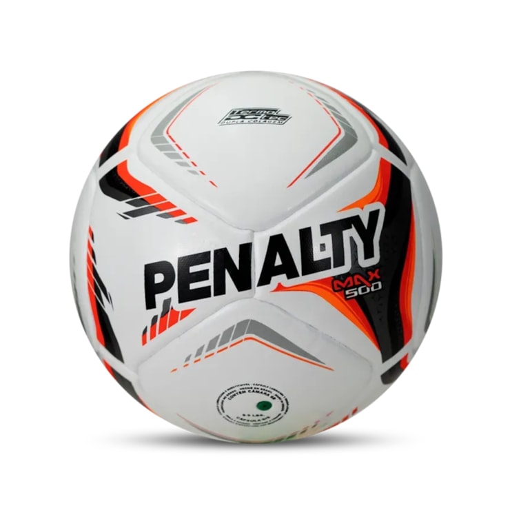 Bola Futsal Penalty Max 500 XXVI Unissex - Branca/Laranja