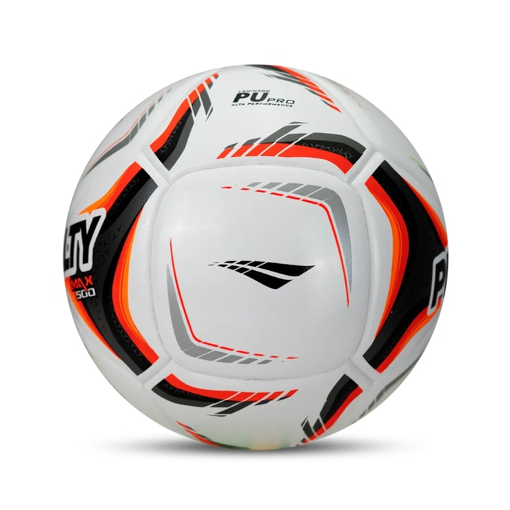 Bola Futsal Penalty Max 500 XXVI Unissex - Branca/Laranja