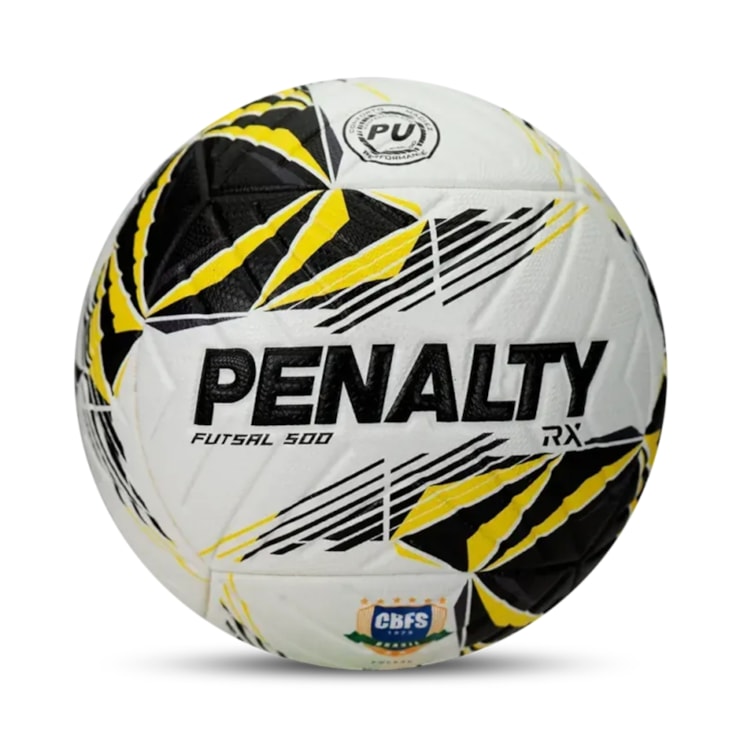 Bola Futsal Penalty Rx 500 XXVI Unissex - Branca/Amarela
