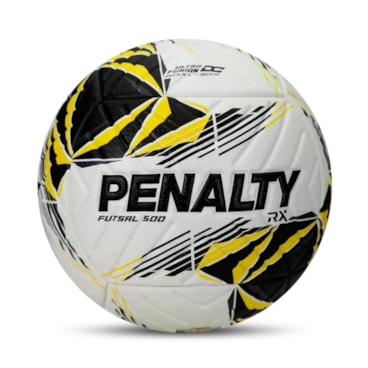 Bola Futsal Penalty Rx 500 XXVI Unissex - Branca/Amarela