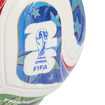 Bola Pro Oficial Adidas Trionda Copa Do Mundo 2026 Box Unissex - Branca/Azul
