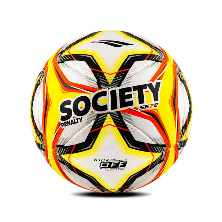 Bola Society Penalty Se7E Pro XXV Unissex - Branca/Amarela