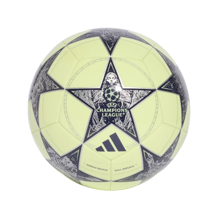 Bola UCL Real Madrid Adidas Club Ball Unissex - Amarela/Prata