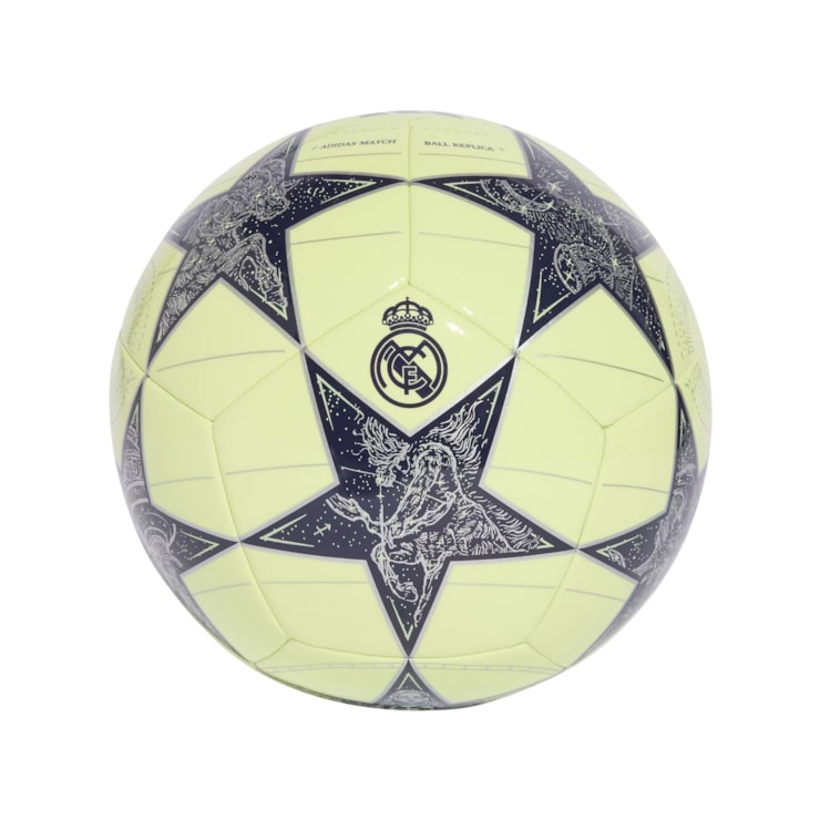 Bola UCL Real Madrid Adidas Club Ball Unissex - Amarela/Prata