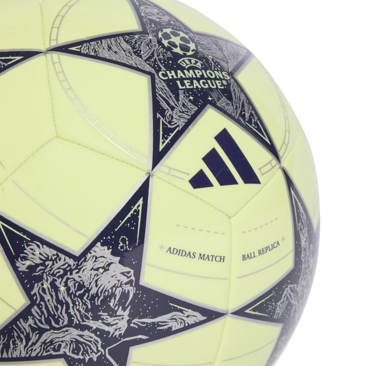 Bola UCL Real Madrid Adidas Club Ball Unissex - Amarela/Prata