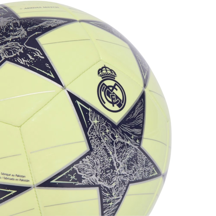 Bola UCL Real Madrid Adidas Club Ball Unissex - Amarela/Prata