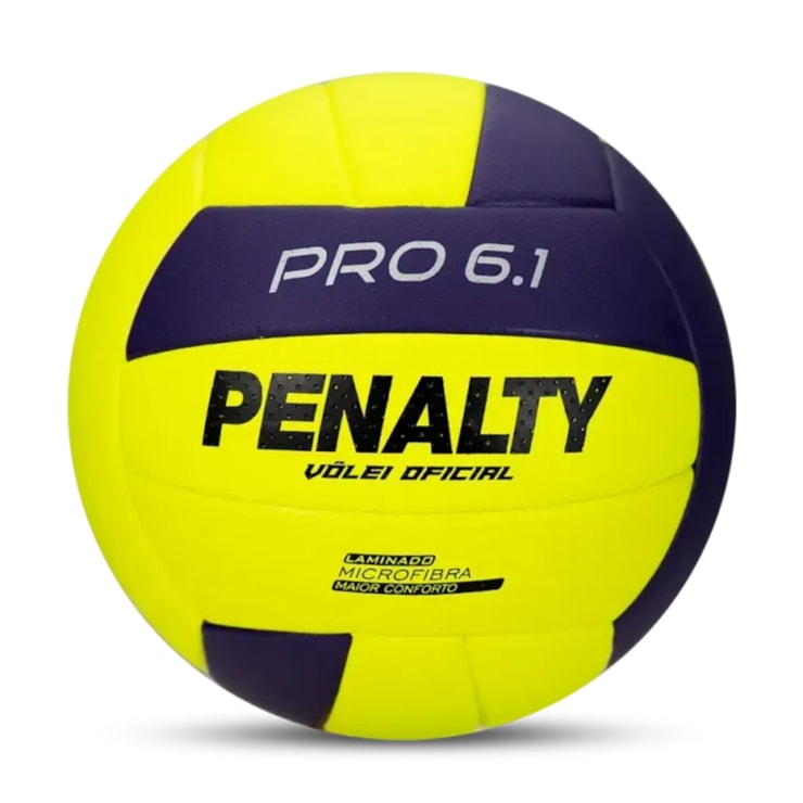 Bola Vôlei Penalty 6.1 Pro Unissex - Amarela/Roxa