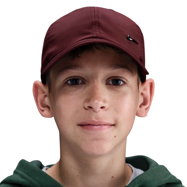 Boné Nike Dri-Fit Swoosh Metal Club Infantil - Vinho