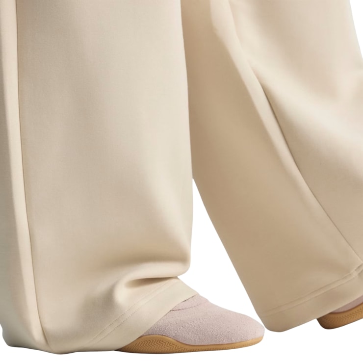 Calça Adidas De Modelagem Reta Soft Lux Feminina - Bege
