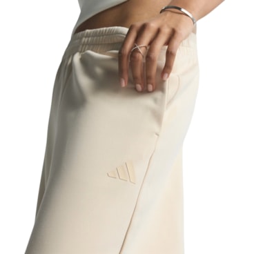 Calça Adidas De Modelagem Reta Soft Lux Feminina - Bege