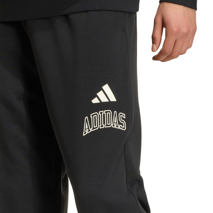Calça Adidas Seasonal Essentials Collegiate Masculina - Preta