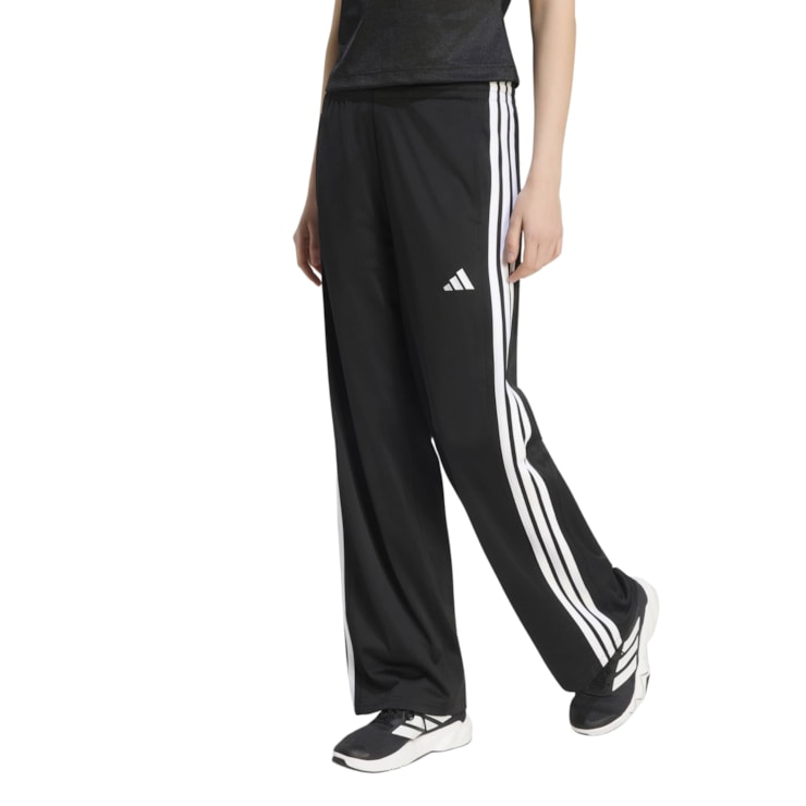 Calça Adidas Treino Dayready Perna Larga Feminina - Preta