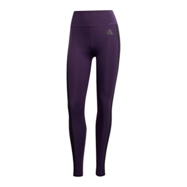 Calça Legging Adidas Optime Essentials Três Listras 7/8 Feminina - Roxa