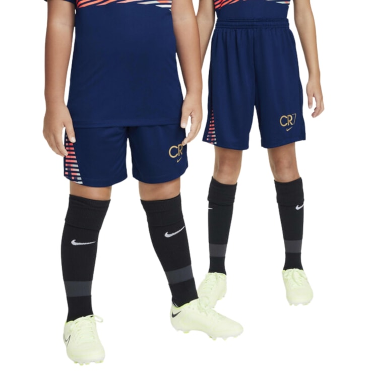 Calção Nike Cr7 Df Academy 23 Infantil - Azul