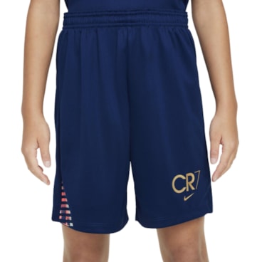 Calção Nike Cr7 Df Academy 23 Infantil - Azul