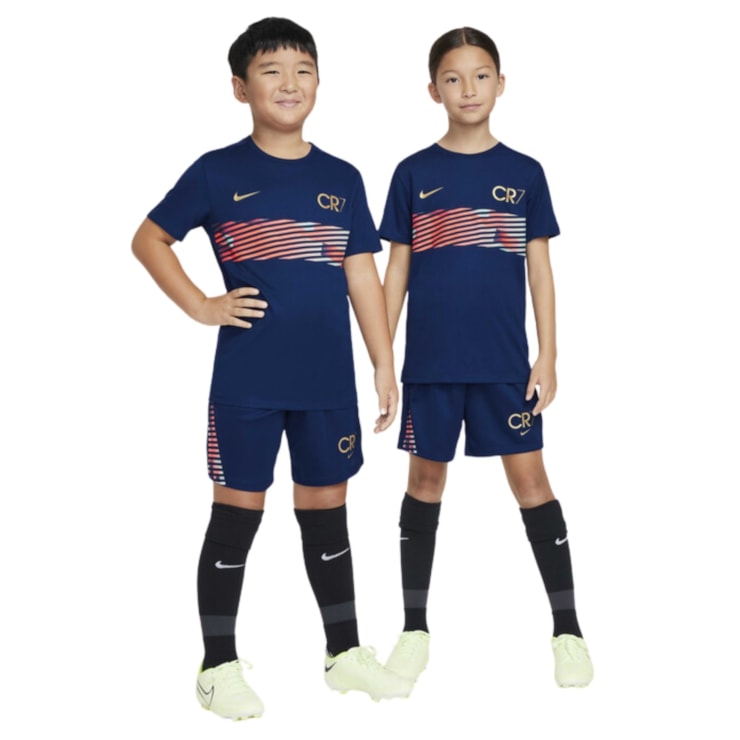 Calção Nike Cr7 Df Academy 23 Infantil - Azul