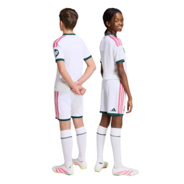 Calção Real Madrid I 26/27 Adidas Infantil - Branco