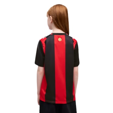 Camisa AC Milan I 26/27 Puma Infantil - Preta/Vermelha
