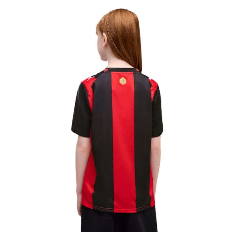 Camisa AC Milan I 26/27 Puma Infantil - Preta/Vermelha