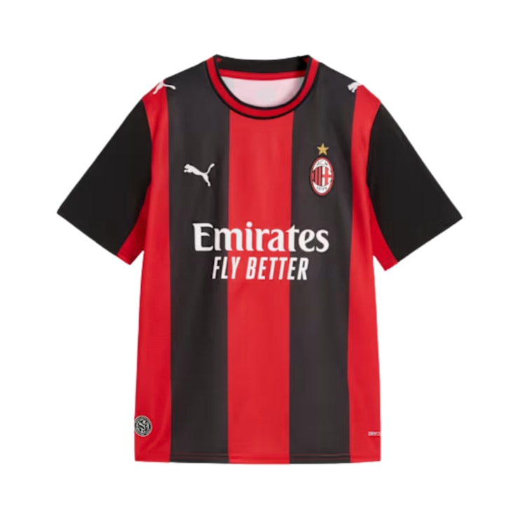 Camisa AC Milan I 26/27 Puma Infantil - Preta/Vermelha